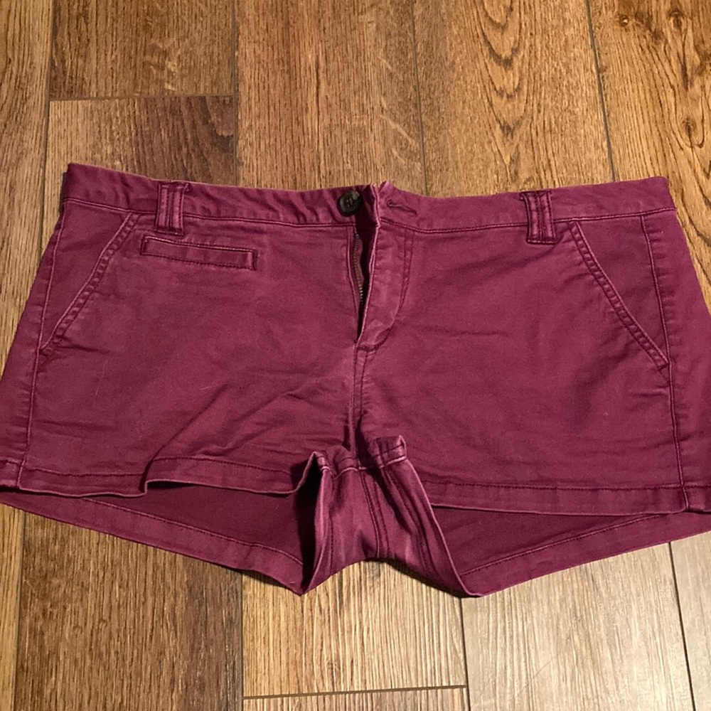 Express burgundy shorts